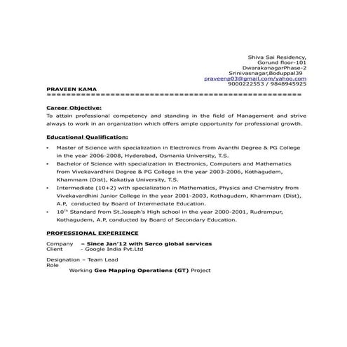 updated mapping resume | DOCX