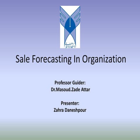 Sale Forecasting In Organization1