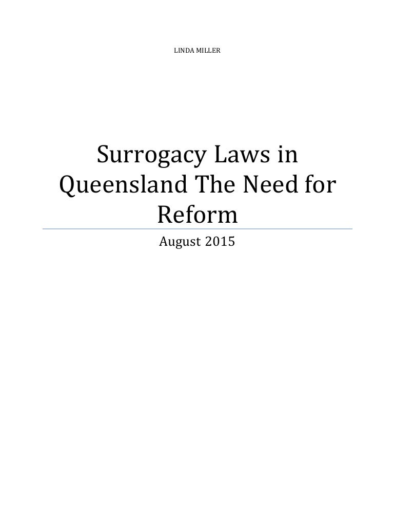 Surrogacy Laws in Queensland The Need for Reform