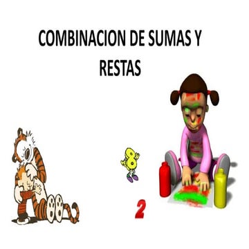 SUMAS Y RESTAS COMBINADAS PARA NIÑOS