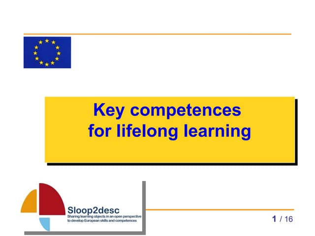 Key competences for lifelong learning