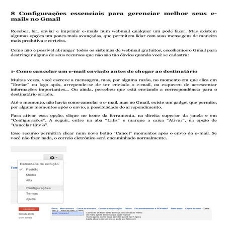 8 configurações essenciais para gerenciar melhor seus e mails no gmail (tutor...