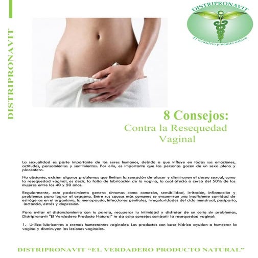 8 consejos contra la resequedad vaginal