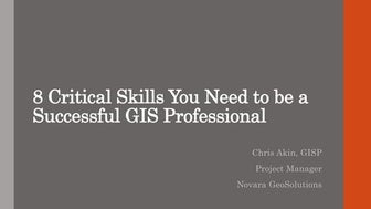 8 critical skills you need to be a successful gis professional