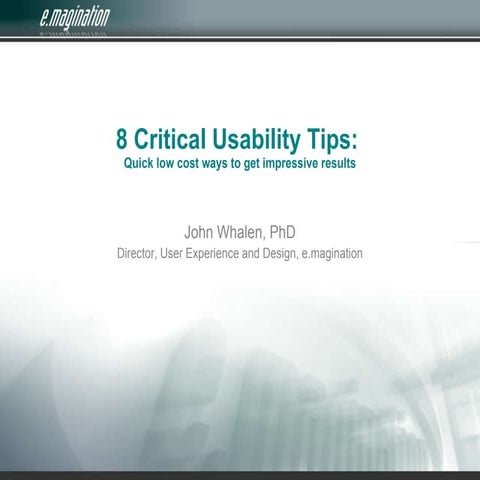 8 Critical Usability Tips
