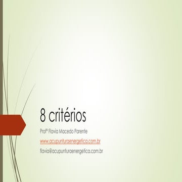8 critérios