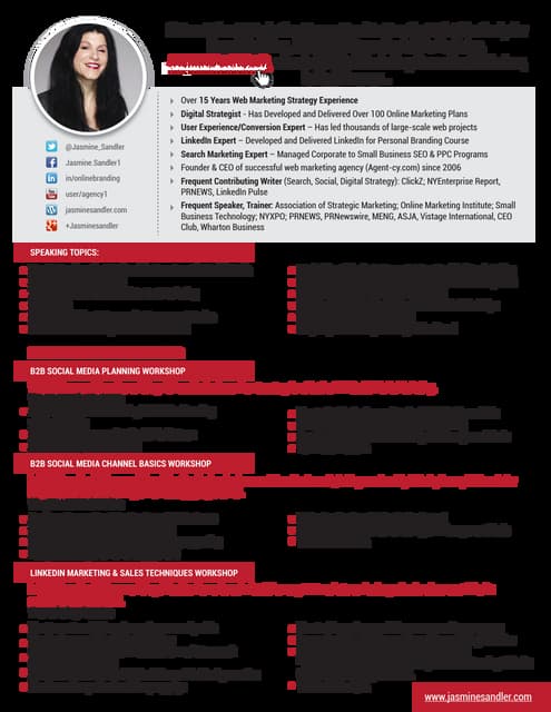 Jasmine Sandler Social Media Speake...