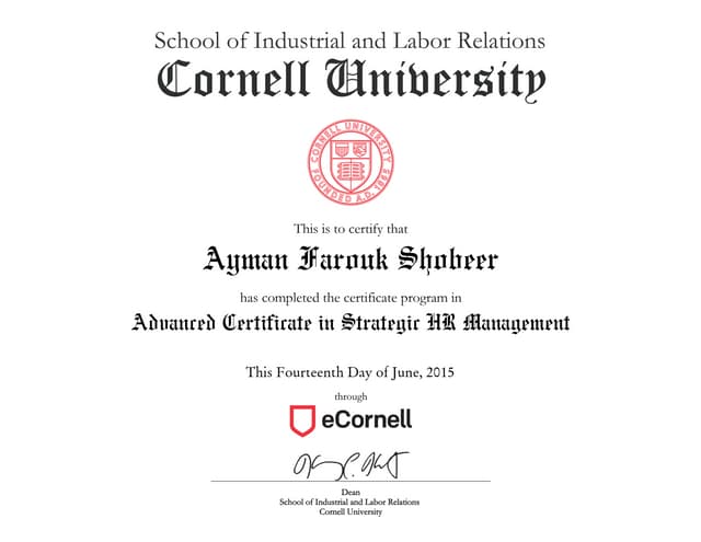 HR Certificate PPT HR Certificate PPT