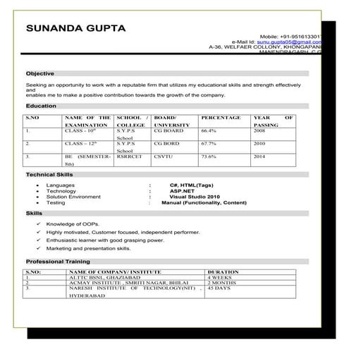 Resume Sunanda-2