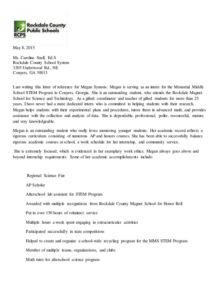 Letter Of Recommendation For Math Tutor - Recommendation Letter For Scholarship Example Letter ...