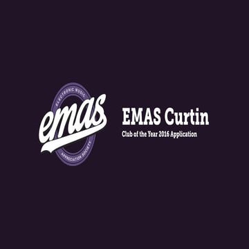 EMAS Curtin Club of the Year Application 2016