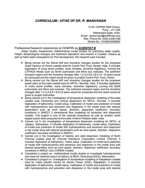 Dr.r.manivanan Ramasamy presentations