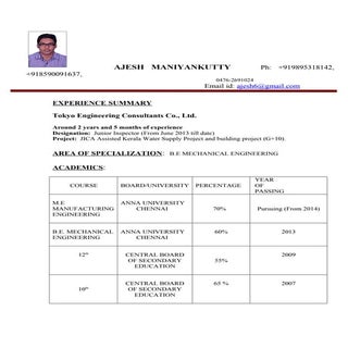 Ajesh Resume