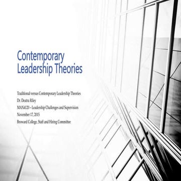 2015 Contemporary Leadership Theories - BC