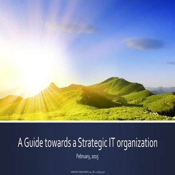 Path to Transformational IT Feb 2015