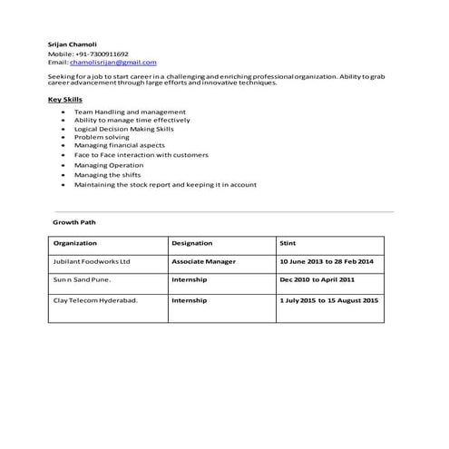 Resume Srijan | DOCX