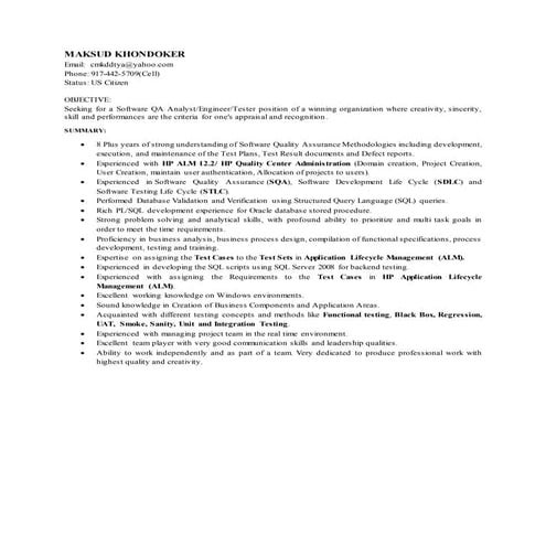 MAKSUD KHONDOKER most recent