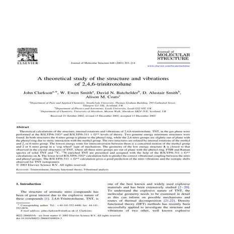 A theoretical study of the structure and vibrations of 2,4,6-trinitrotoluene