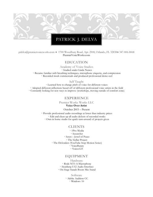 Angel Jimenez (Audio Engineer) Resume PDF Angel Jimenez (Audio Engineer) Resume PDF