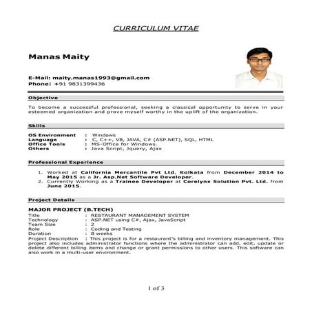 CURRICULUM VITAE