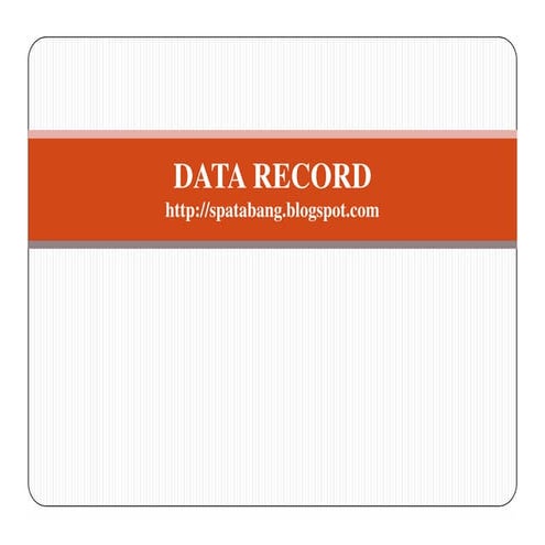8 Data Record | PPT