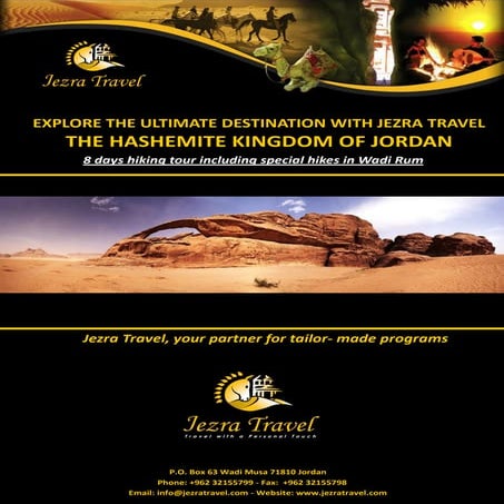 8 day program, 4 days hike wadi rum Jordan