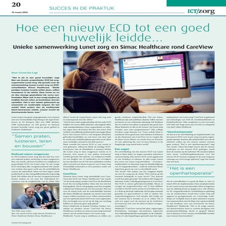 Hoe een nieuw ECD tot een goed huwelijk leidde (ICT Zorg nr.44 p.20)