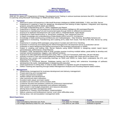 Milind_Dhotarkar - MSBI