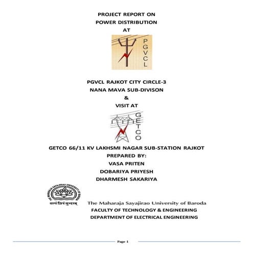 PGVCL Training Report