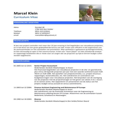 Curriculum vitae Arjen jager | PDF
