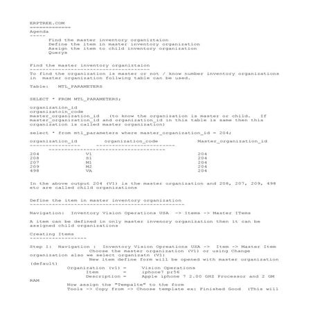 Oracle R12 inventory Table name details with description | PDF