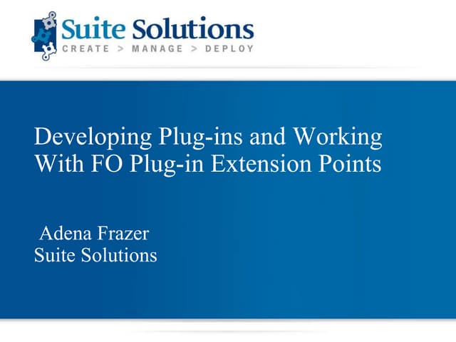 Developing Plugins