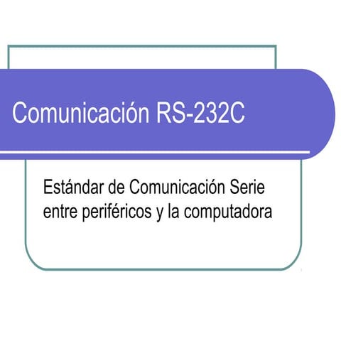 Comunicación RS-232