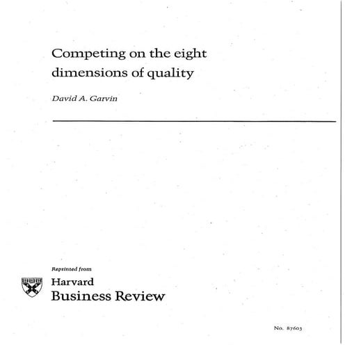 8 Dimensions Of Quality