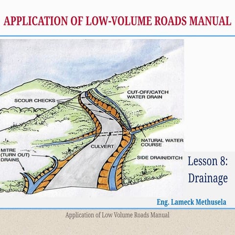 Drainage Design for the road and Irrigation systerm | PPTX