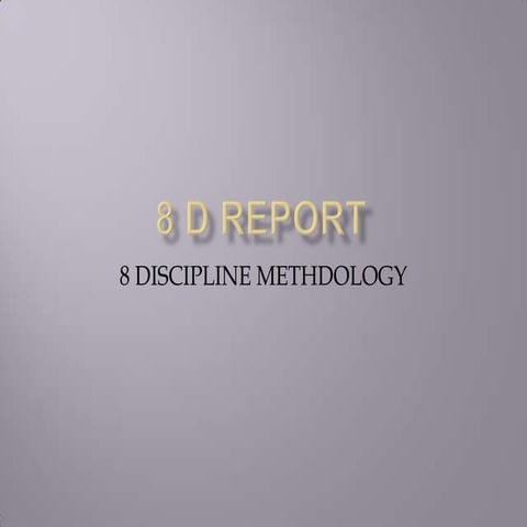 8 D Report