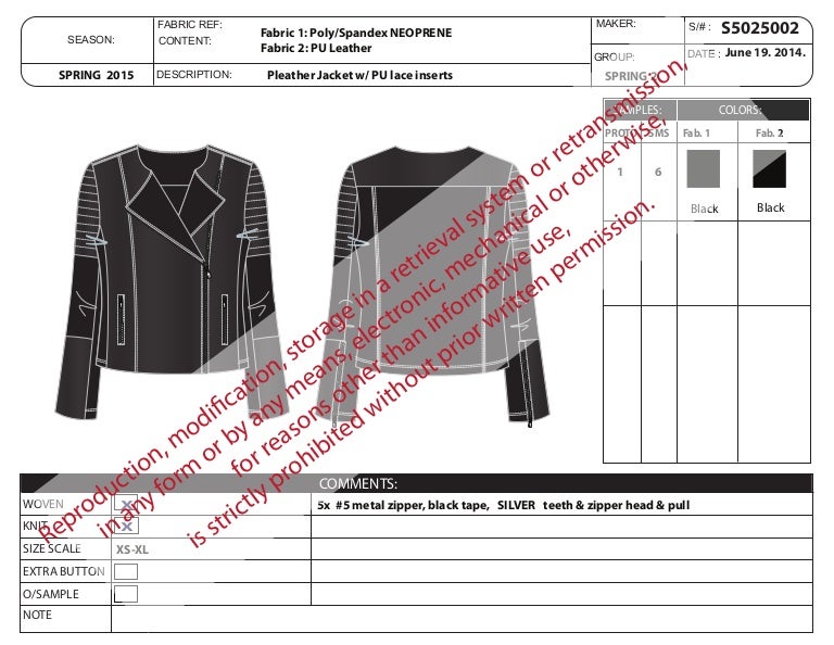 Jacket Tech pack example