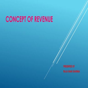 CONCEPT OF Revenue