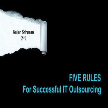 Five rules of outsourcing