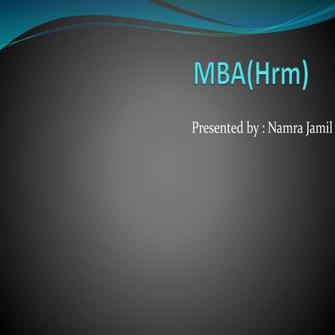 training and development