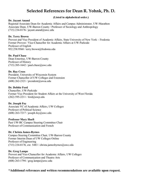Resume References | PDF