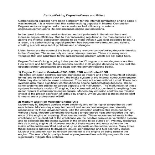 Carbon Deposits Cause and effect  Final-Colburn