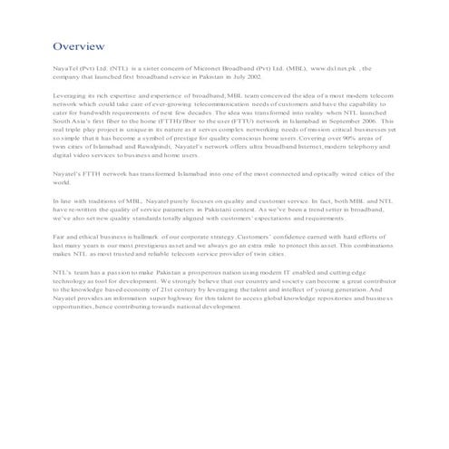 Overview Nayatel