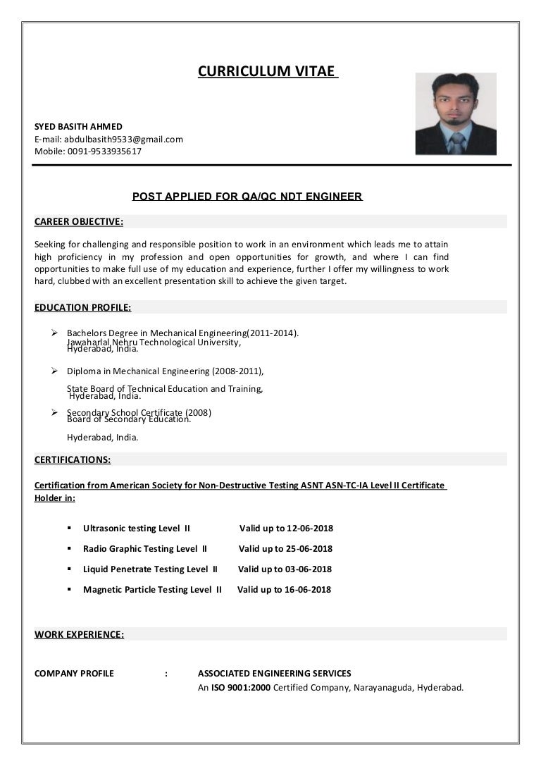 Mechanical Cv