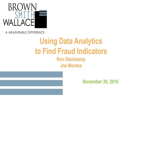 2016 MSCPA Fraud Conference Presentation