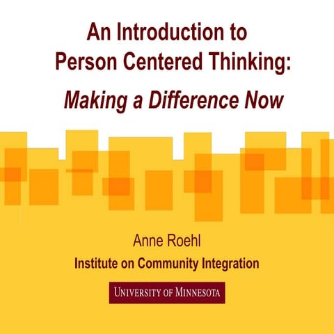 person centered thinking