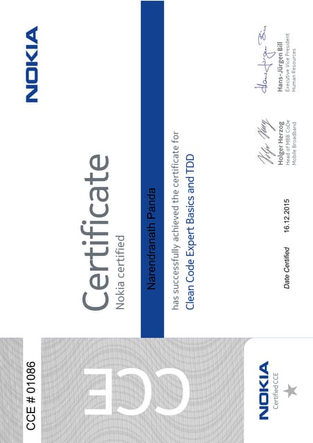 certificate