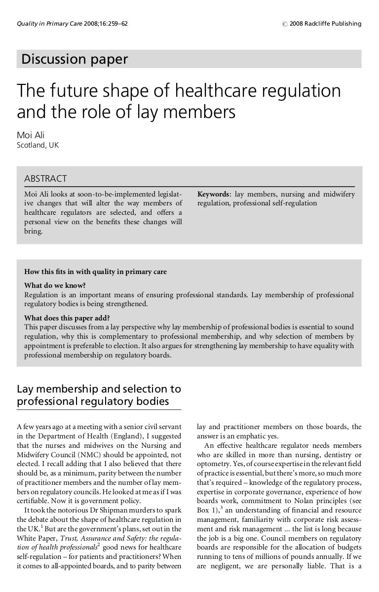 Healthcare Regulation