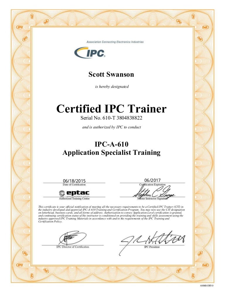 Certified IPC Trainer