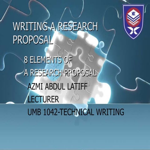 8elementsinaresearchproposal 100125020017-phpapp01